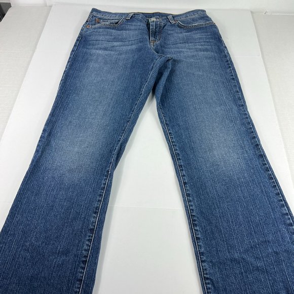 Lucky Brand Jean Women 30 Classic Fit Baby Boot Blue Faded Whisker Stretch Denim - Picture 1 of 16